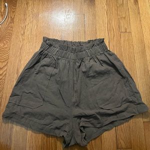 Army Green flowy shorts